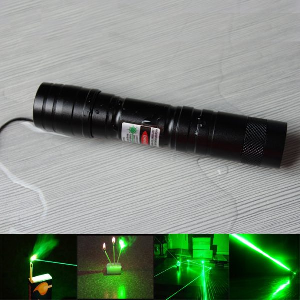 Powerful 1000mW Green 532nm Laser Pointer Burns Match Stuff Adjustable Flashlight For Sale