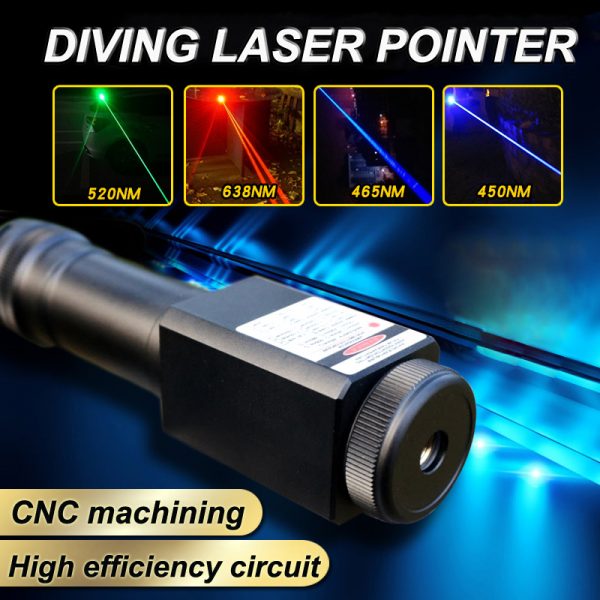 Ultra Powerful 45000mW Blue Laser Pointer Diving Flashlight